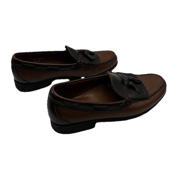 Vintage Allen Edmonds Mens Sz 9 Nashua Loafers Kiltie Tassel Black/Brown Leather main image 4